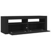 vidaXL TV Cabinet with LED Lights Black 120x35x40 cm