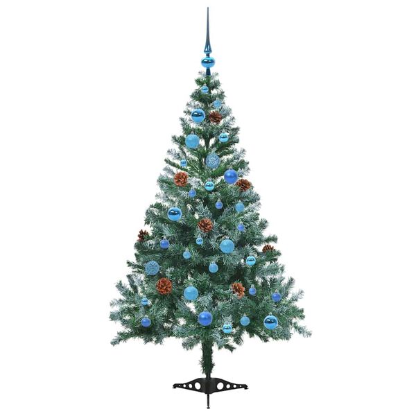 vidaXL Artificial Christmas Tree with Stand Green 150 cm PVC and Steel