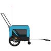 vidaXL Pet Bike Trailer Blue and Black Oxford Fabric and Iron
