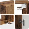 vidaXL Wall-mounted 4 pcs Old Wood