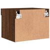 vidaXL Bedside Cabinets with LED Lights Wall-mounted 2 pcs Brown Oak