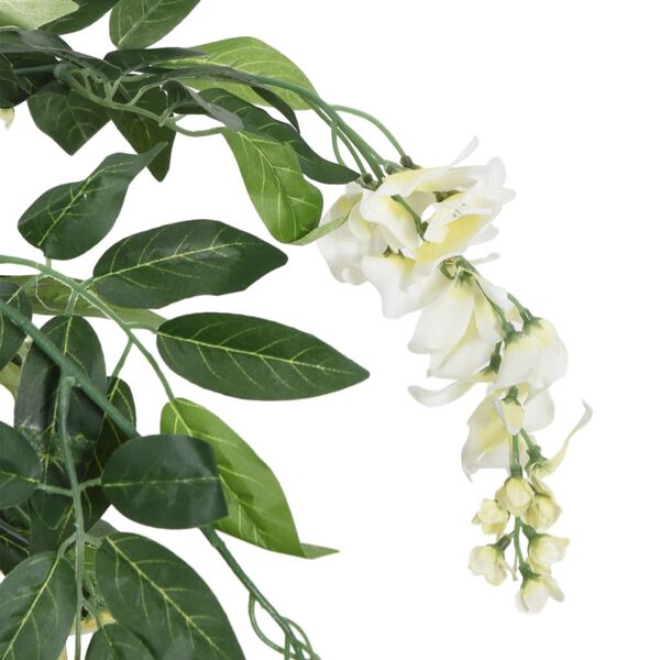 vidaXL Artificial Wisteria Tree 840 Leaves 120 cm Green and White
