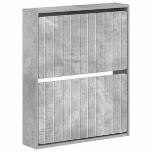 vidaXL Wall-Mounted Shoe Cabinet ZWOLLE 71 x 17 x 86 cm Concrete Grey