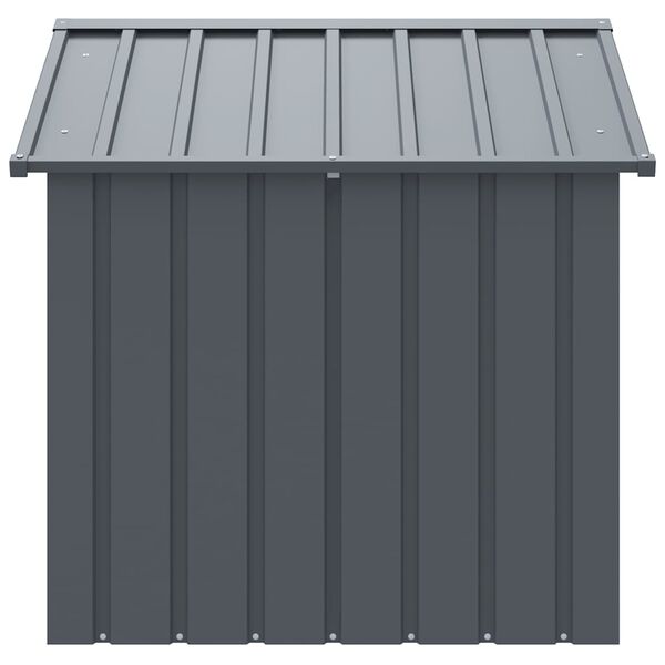 vidaXL Dog House with Roof Black 117x103x102 cm Galvanised Steel