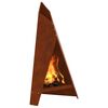 vidaXL Fire Pit Brown 58 x 40 x 100 cm Weathering Steel