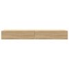 vidaXL TV Cabinets with LED Lights 2 pcs Sonoma Oak 60x35x15.5 cm