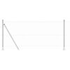 vidaXL Fence with Posts Silver 0.8 x 100 m PVC-coated steel