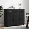 vidaXL Sideboard with Shelf Black 88.5 x 30.5 x 73 cm Engineered Wood