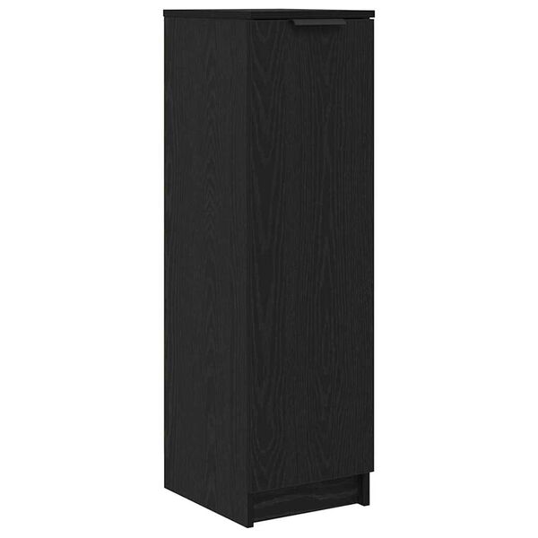 vidaXL Shoe Cabinet Black Oak 29.5 x 35 x 101 cm Engineered Wood