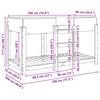 vidaXL Bunk Bed for Kids Old Wood 100 x 190 cm Engineered Wood