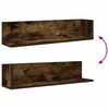 vidaXL Wall Shelves 2 pcs Smoked Oak 75x16.5x16.5 cm Engineered Wood