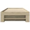 vidaXL Bed Frame without Mattress Sonoma Oak 100x200 cm Engineered Wood