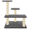 vidaXL Cat Tree with Sisal Scratching Posts Dark Grey 61 cm