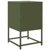 vidaXL Bedside Cabinet Olive Green 36x39x60.5 cm Steel