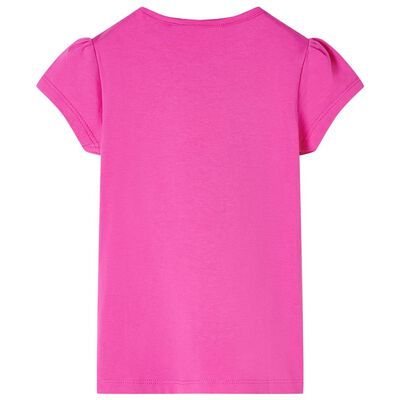 Kids' T-shirt with Cap Sleeves Dark Pink 92