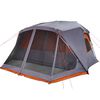 vidaXL Family Tent 10-Person Grey and Orange Quick Release Waterproof