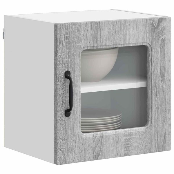 vidaXL Kitchen Cabinet with Storage Kalmar Grey Sonoma 40 x 31 x 40 cm