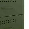 vidaXL Bedside Cabinets 2 pcs Olive Green 36x39x50.5 cm Steel