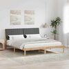 vidaXL Bed Frame with Headboard Brown 180 x 200 cm Solid Pine Wood