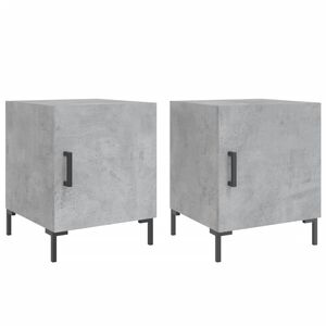vidaXL Bedside Cabinets 2 pcs Concrete Grey 40x40x50cm Engineered Wood