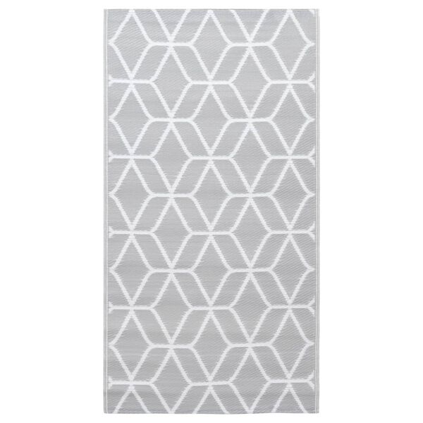 vidaXL Outdoor Carpet ARAKIL Grey 190x290 cm PP