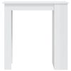 vidaXL Bar Table with Storage Rack High Gloss White 102x50x103.5 cm