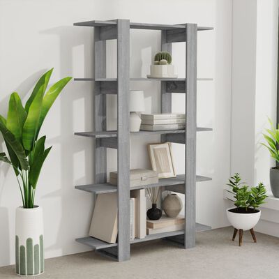 vidaXL Book Cabinet/Room Divider Grey Sonoma 100x30x160 cm