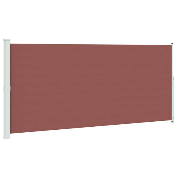 vidaXL Patio Retractable Side Awning 220x500 cm Brown