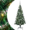 vidaXL Artificial Pre-lit Christmas Tree Green 180 cm PVC and Metal