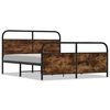 vidaXL Metal Bed Frame without Mattress Smoked Oak 193x203 cm