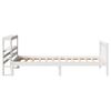 vidaXL Bed Frame without Mattress White 75x190 cm Small Single Solid Wood Pine