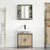 vidaXL Bathroom Furniture Set with Shelf 2 pcs Brown Engineered wood