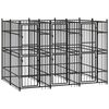 vidaXL Outdoor Dog Kennel Steel 5.53 m²