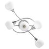 vidaXL Ceiling Lamp with Ceramic Shades for 5 E14 Bulbs White Bowl