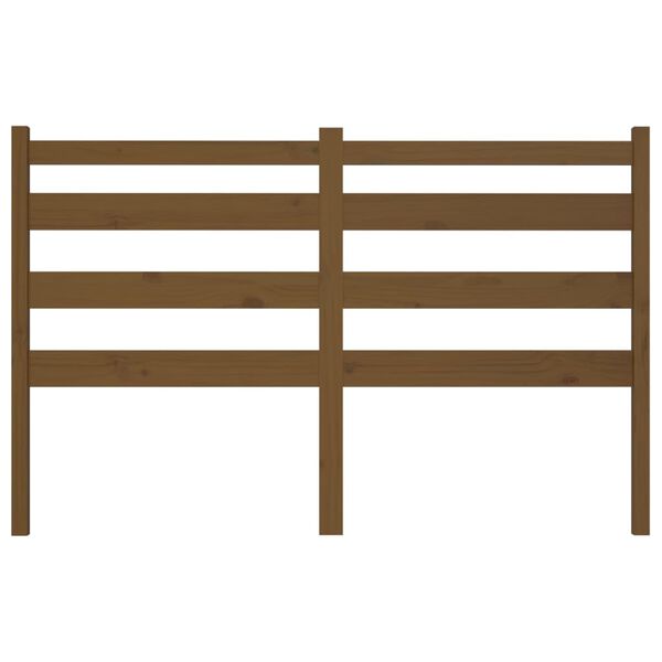 vidaXL Bed Headboard Honey Brown 141x4x100 cm Solid Wood Pine