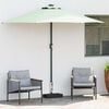 vidaXL Parasol Base Granite 25 kg Rectangular Black
