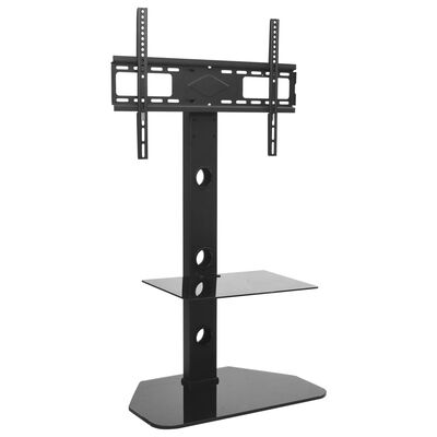 vidaXL Swivel TV Floor Stand Mount VESA 600x400 mm with Shelf