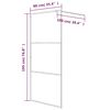vidaXL Walk-in Shower Wall Silver 90x195 cm Clear ESG Glass