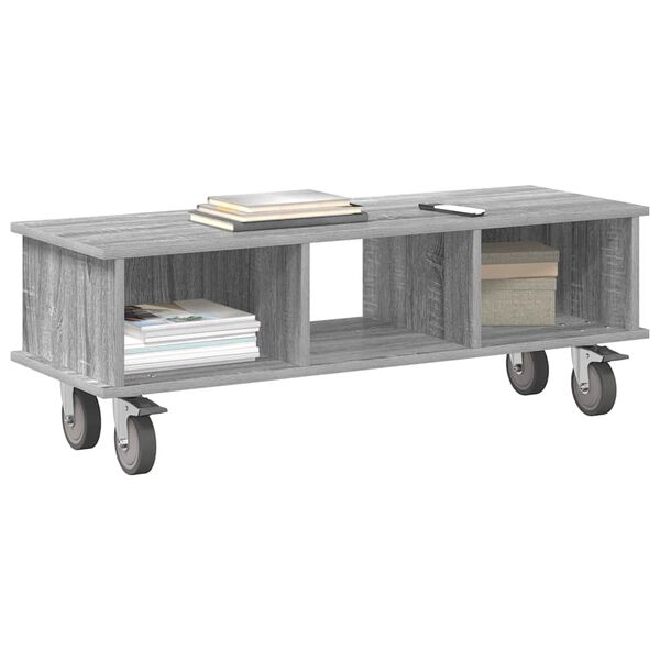 vidaXL TV Stand Grey Sonoma 100 x 35 x 35 cm Engineered Wood