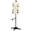 vidaXL Adjustable Dress Form Female Cream L Size 44-50