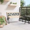 vidaXL Garden Bench with Cushion Brown 116 x 54 x 73 cm Wood