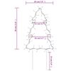 vidaXL Christmas Light Decorations with Spikes 3 pcs Tree 50 LEDs 30 cm