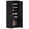 vidaXL Shoe Cabinet Black Oak 80 x 39 x 178 cm Engineered Wood