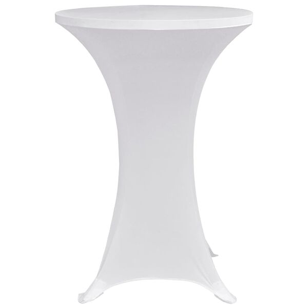 vidaXL Standing Table Cover Ø60 cm White Stretch 4 pcs