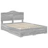 vidaXL Bed Frame with Drawer Grey Sonoma 150 x 200 cm Engineered Wood