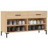 vidaXL Shoe Bench Sonoma Oak 102x35x55 cm Engineered Wood