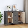 vidaXL Sideboard Grey 100x35x74 cm Solid Wood Pine