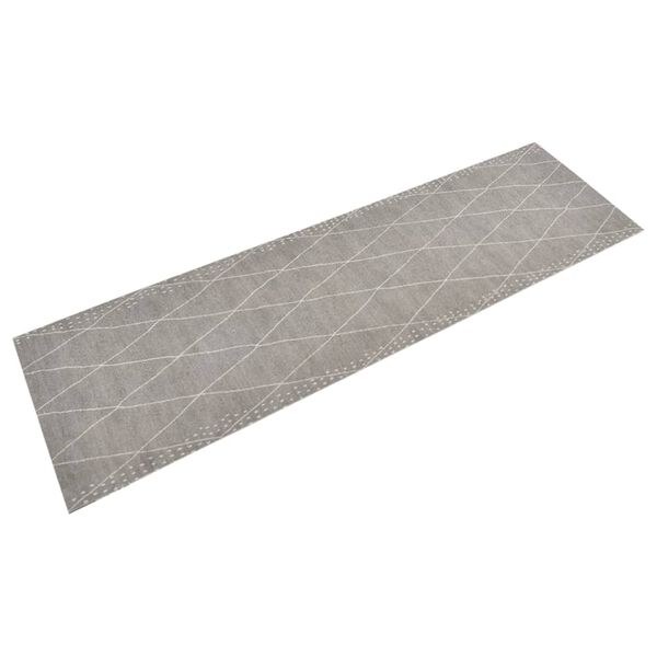 vidaXL Kitchen Rug Washable Rhombus 45x150 cm Velvet