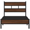 vidaXL Bed Frame without Mattress Brown Oak 107x203 cm Engineered Wood
