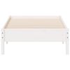 vidaXL Bed Frame without Mattress White 90x190 cm Single Solid Wood Pine